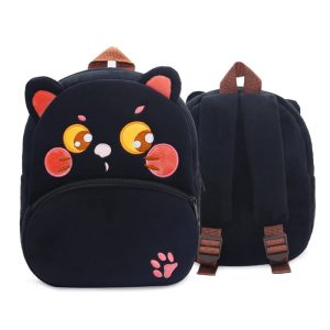 sac a dos enfant chat noir