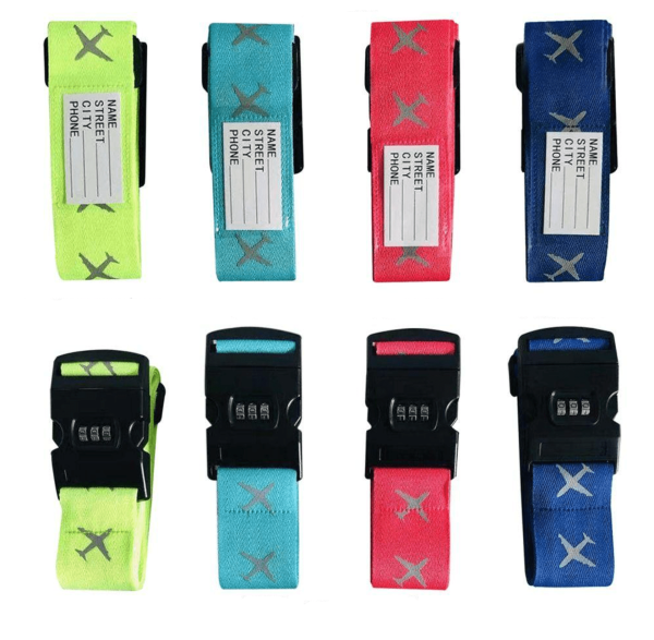 sangle valise motif avion coloris variés